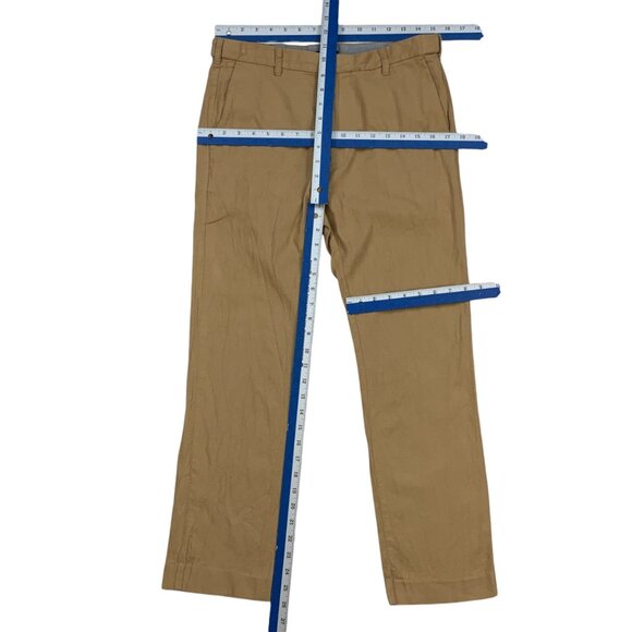 Patprimo Chino Pants With Waistband Details 32 Beige Tan Slim Fit Flat Front - Picture 5 of 12